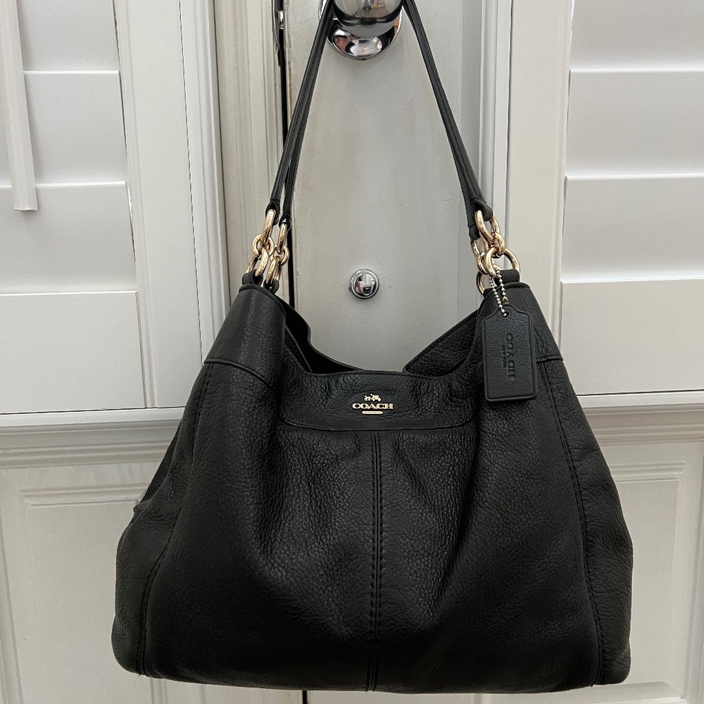 Coach Kristy Black Leather Shoulder bag, excellent used condition